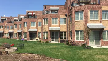 Exterior view of East Bank Townhomes
