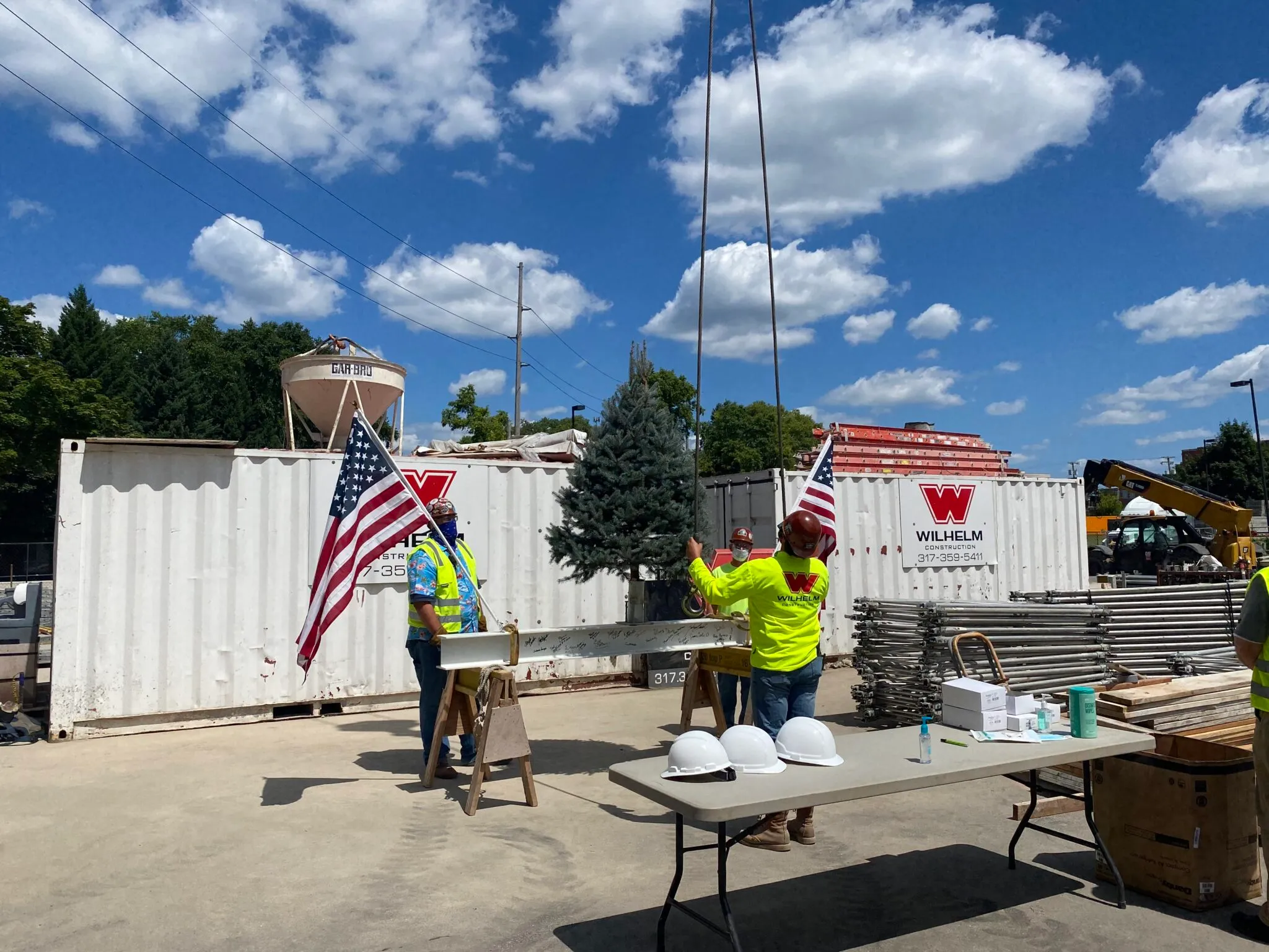 300 East – Topping Ceremony – Tree and beam